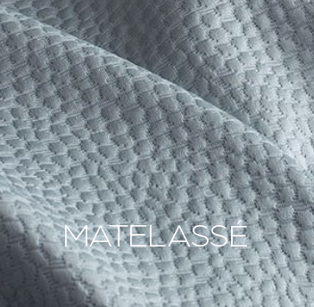 Matouk Petra Matelasse Coverlet shown here