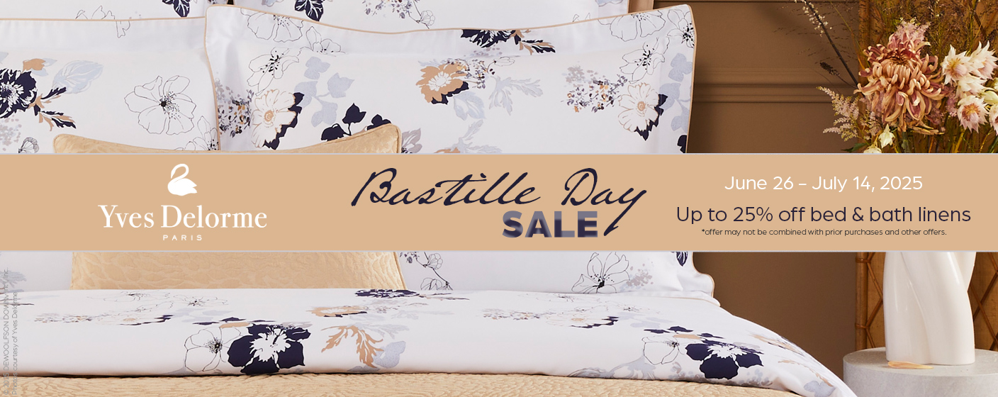 25% off French Bed & Bath Linens