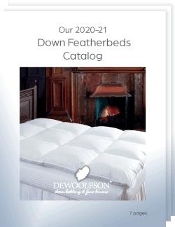 Our 2020-21 Down Featherbed Catalog