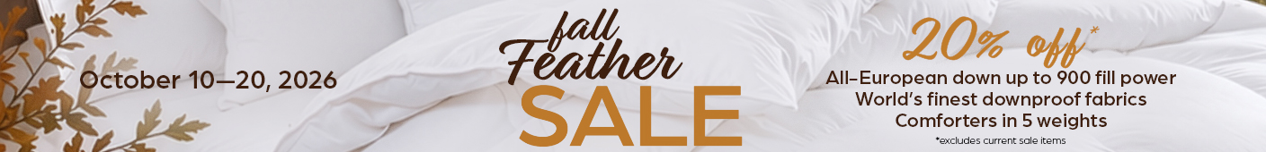 DEWOOLFSON Down Comforters banner